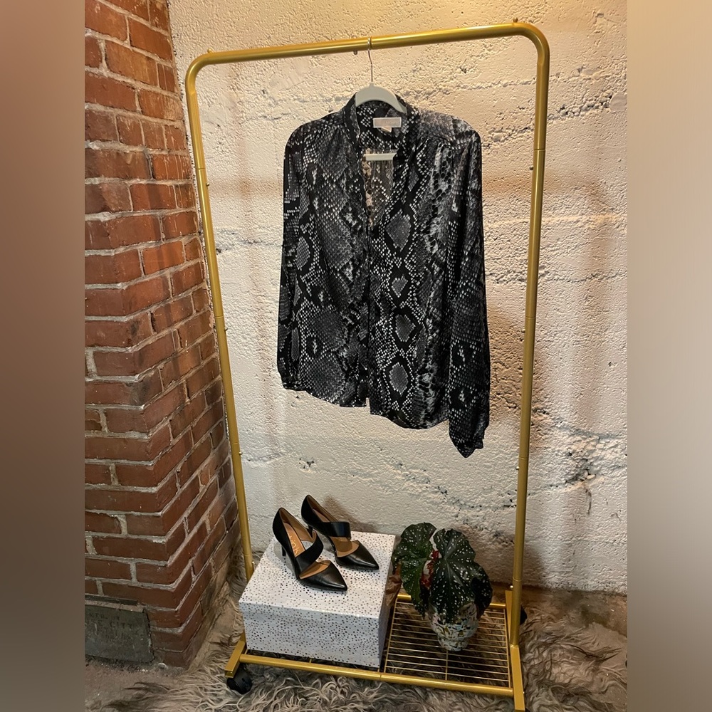 Michael Kors python print blouse size M